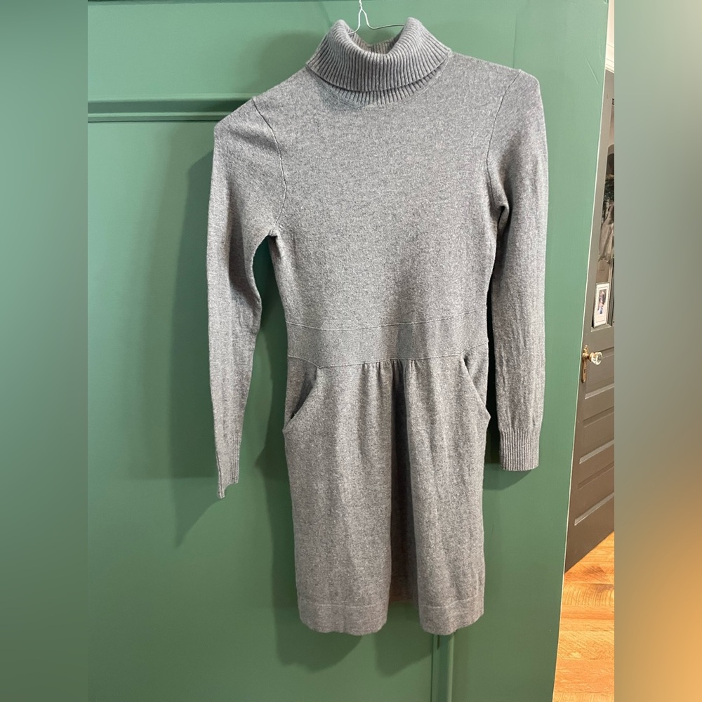 J. Crew Charcoal Ribbed Turtleneck Sweater dress